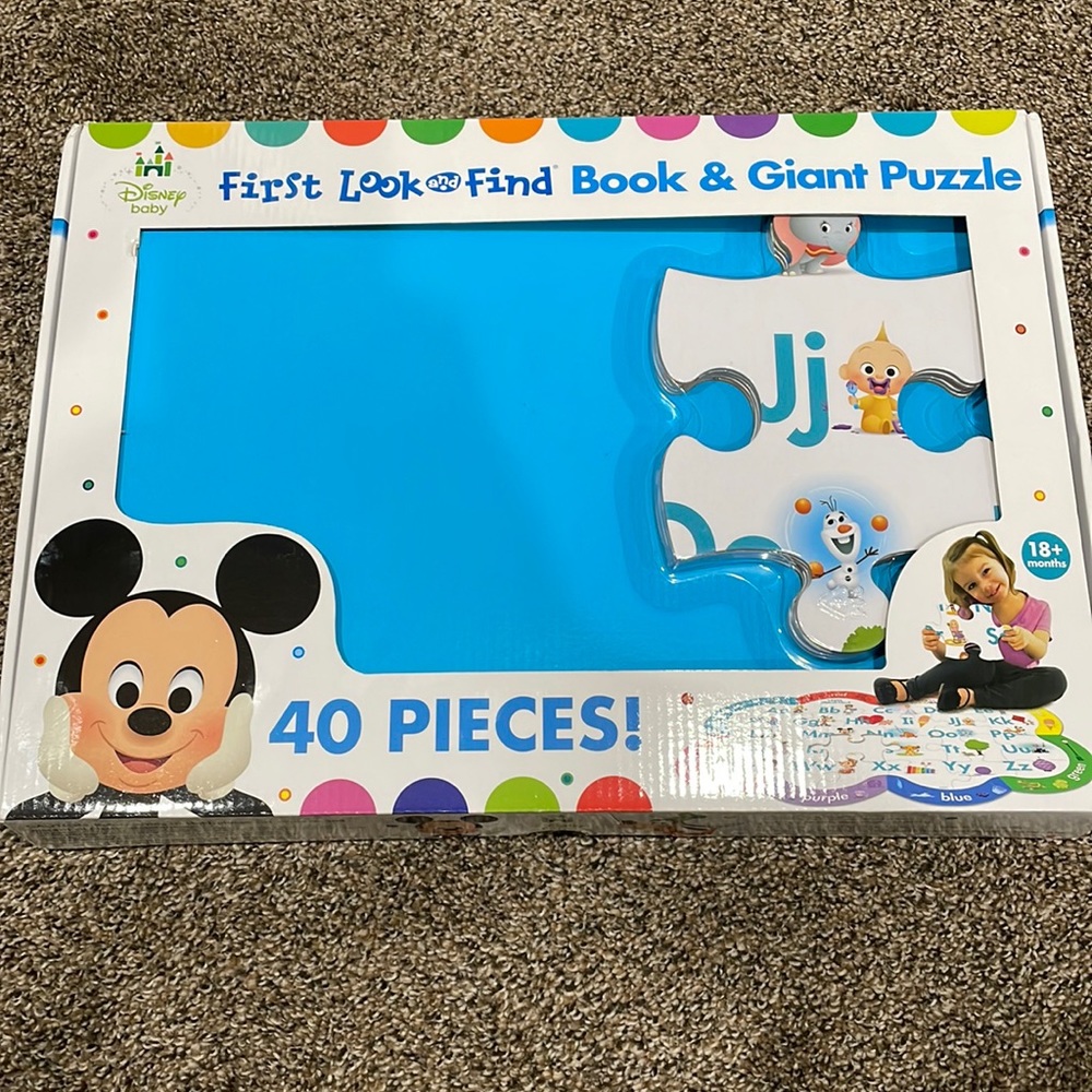 Disney Baby- First Look & Find Book & Giant Puzzle